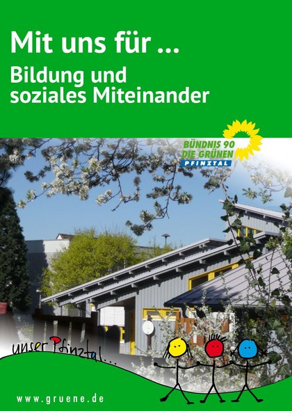 Wahlplakat: Mit uns für... Bildung und soziales Miteinander
