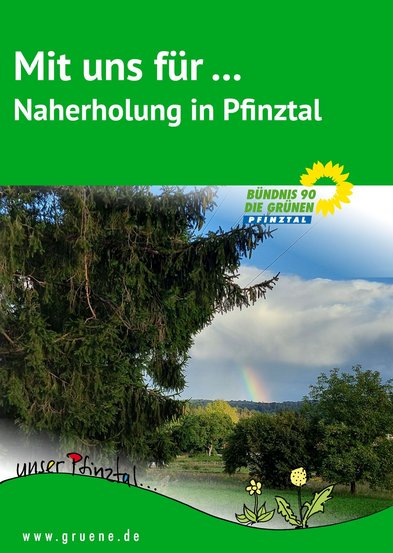 Wahlplakat: Mit uns für... Naherholung in Pfinztal